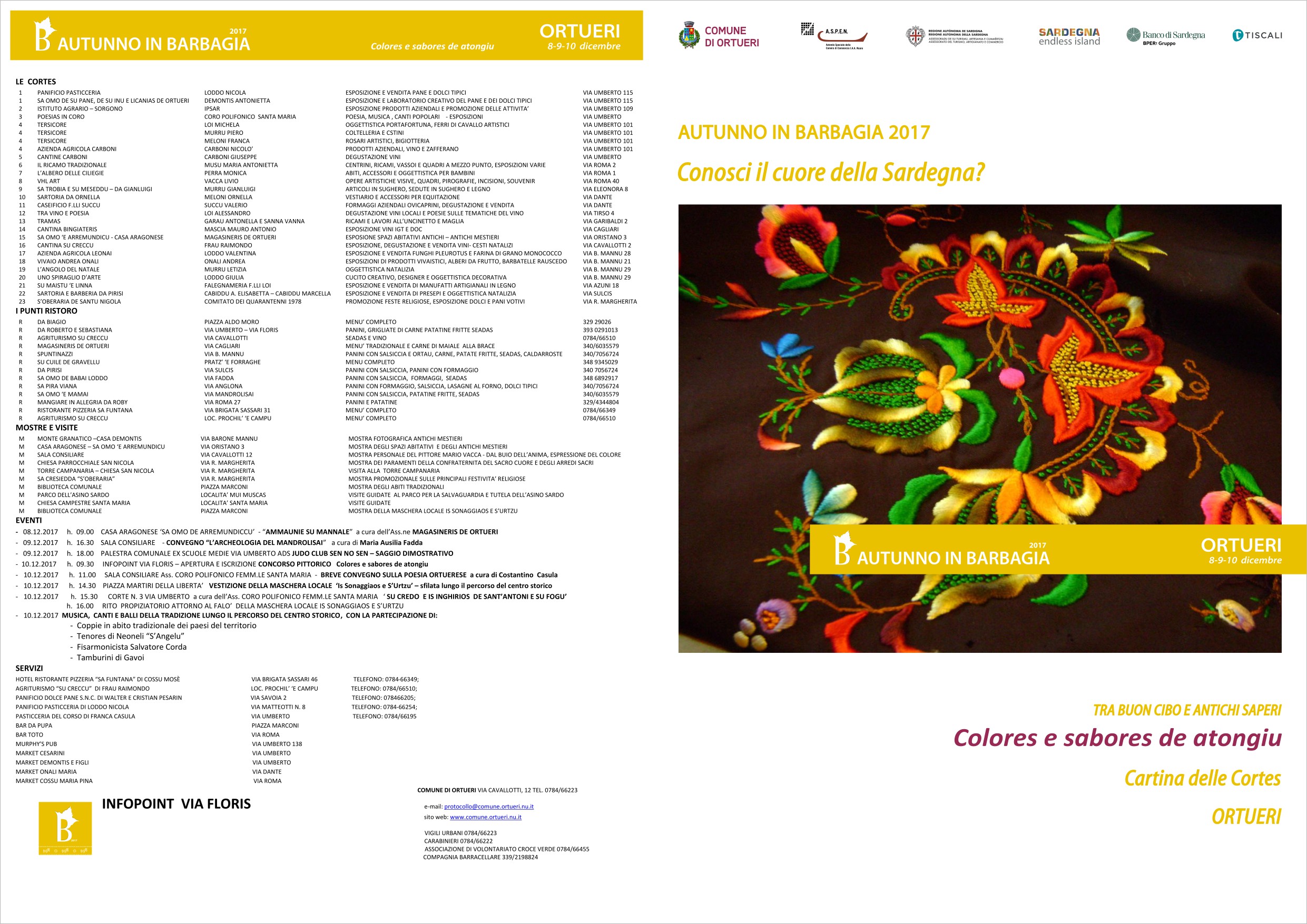 AUTUNNO IN BARBAGIA 2017 MAPPA DELLE CORTES 'Colores e sabores de atongiu'
