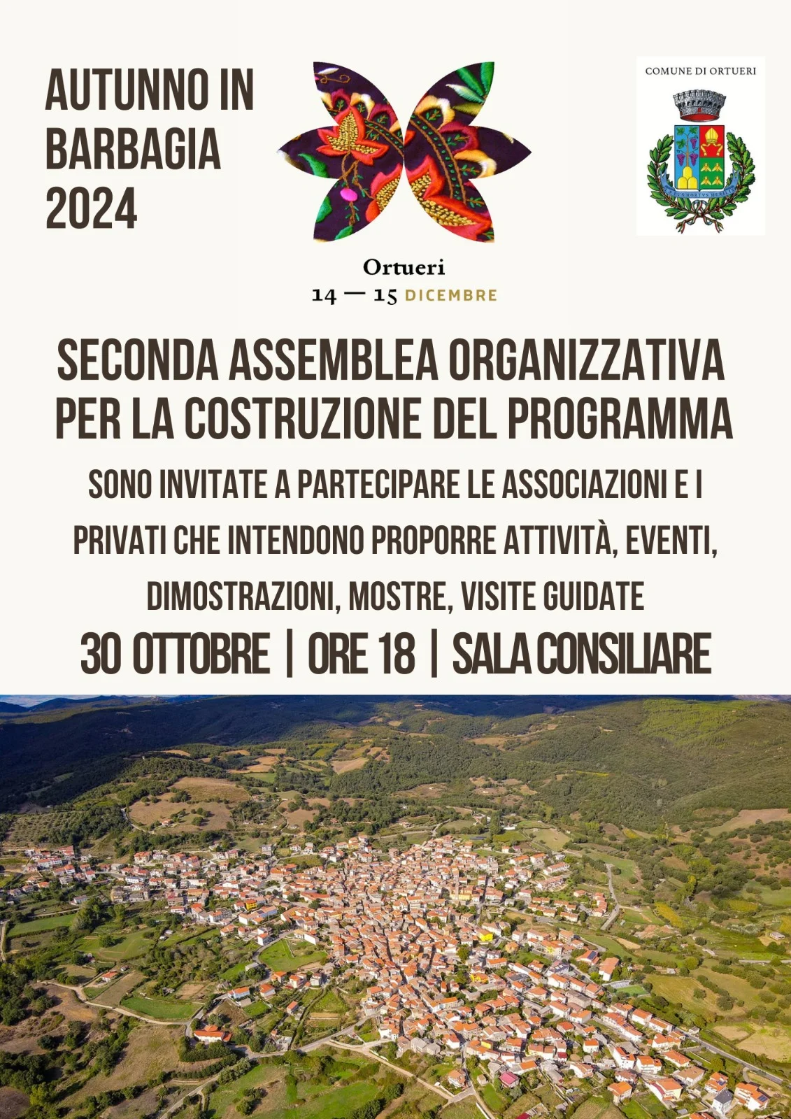 2^ ASSEMBLEA ORGANIZZATIVA  AUTUNNO IN BARBAGIA 14/15 DICEMBRE 2024 - Privati e Associazioni